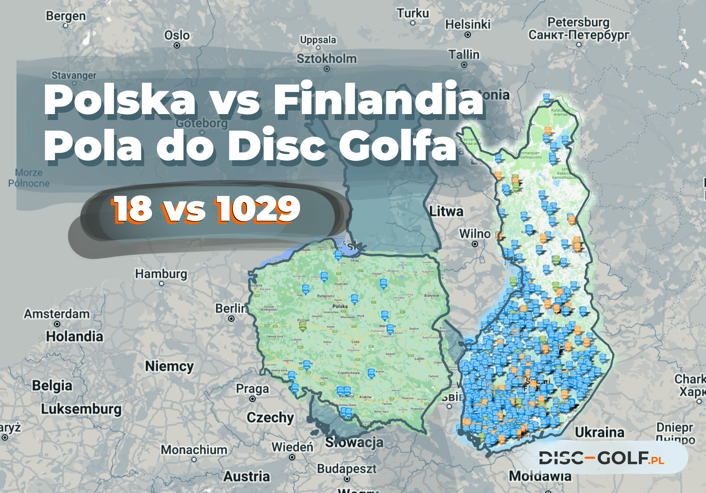 Polska vs Finlandia pola do gry w Disc Golfa