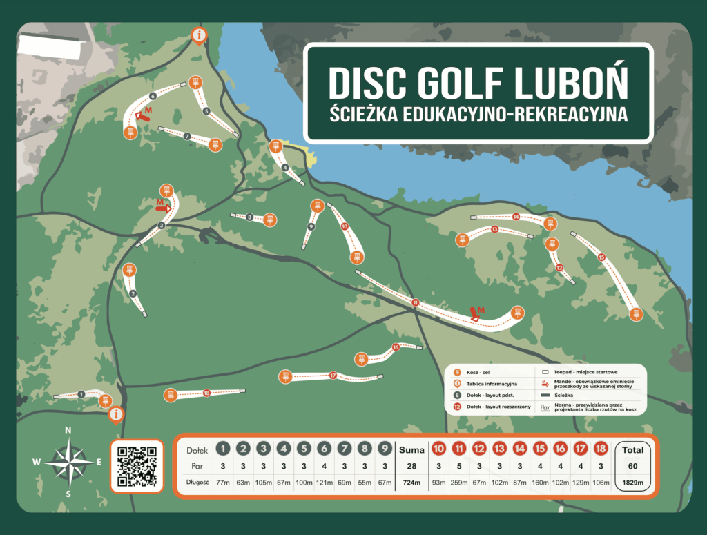 mapa Disc Golf Lubon
